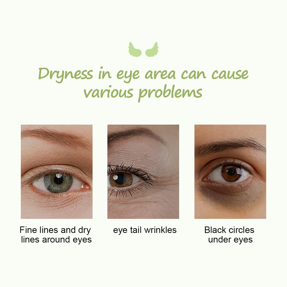 12Pcs Under Eye Patches for Dark Circle, Cucumber Moisturizing Eye Mask Hyaluronic Acid Eye Mask, Cooling Crystal Angle Wings Eye Mask, Hrydrate & Moisture Gel Under Eye Treatment Skin Care Products (Cucumber )