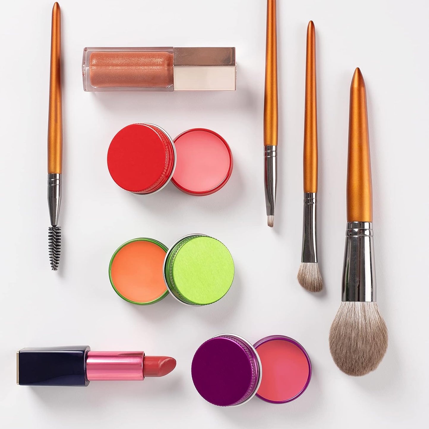 0.5 oz Screw Top Aluminum Tin Jar with Screw Lid and Blank Labels (Purple - Pack of 32)