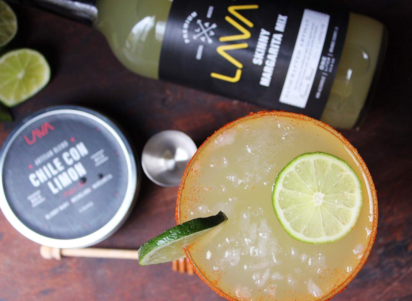 (3 Pack) Premium Skinny Margarita Mix by LAVA Craft Cocktail Co., Low Calorie Margarita Mix Made with Key Lime Juice, Agave, No Artificial Sweeteners, Lots of Flavor, Ready to Use, 1-Liter (33.8oz)