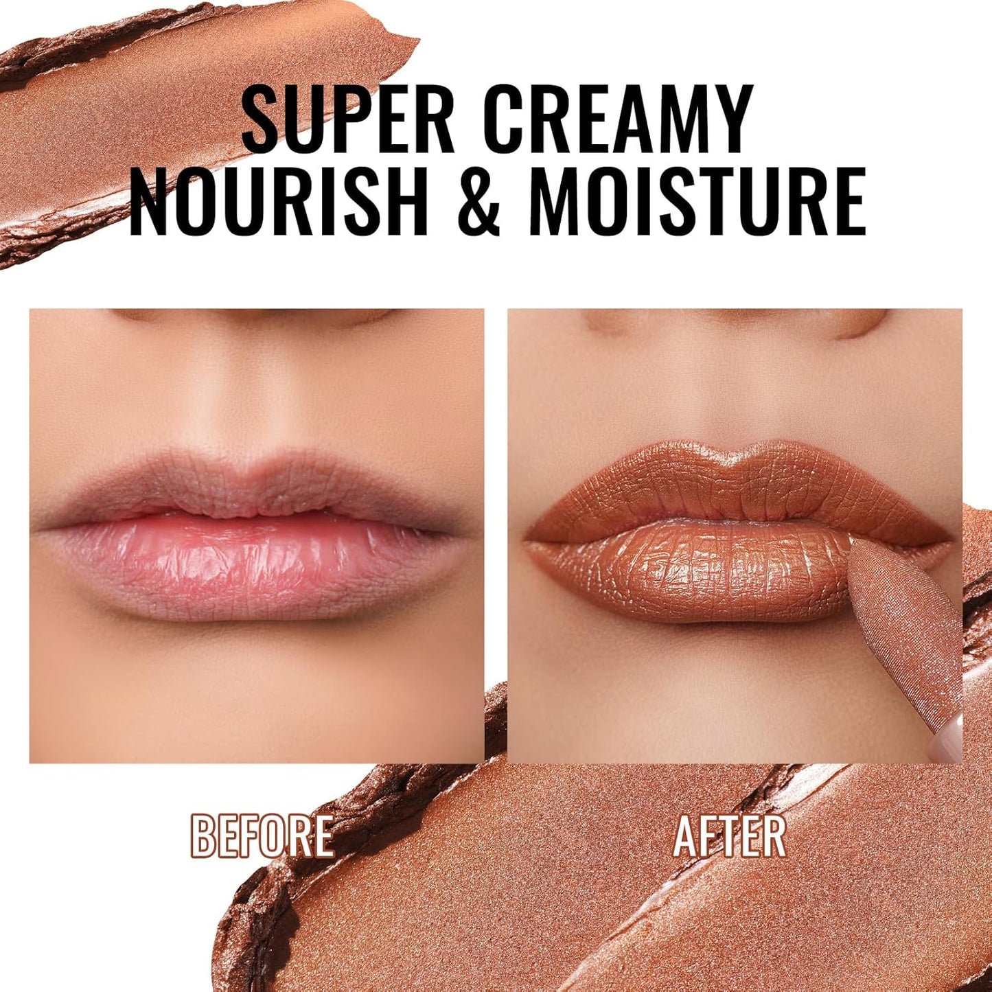 Oulac Nude Brown Lipstick for Women - Tinted Lip Balm Moisturizing, Creamy Texture, Lightweight Lip Makeup Vegan & Gluten Free, PG06 Precious Moment