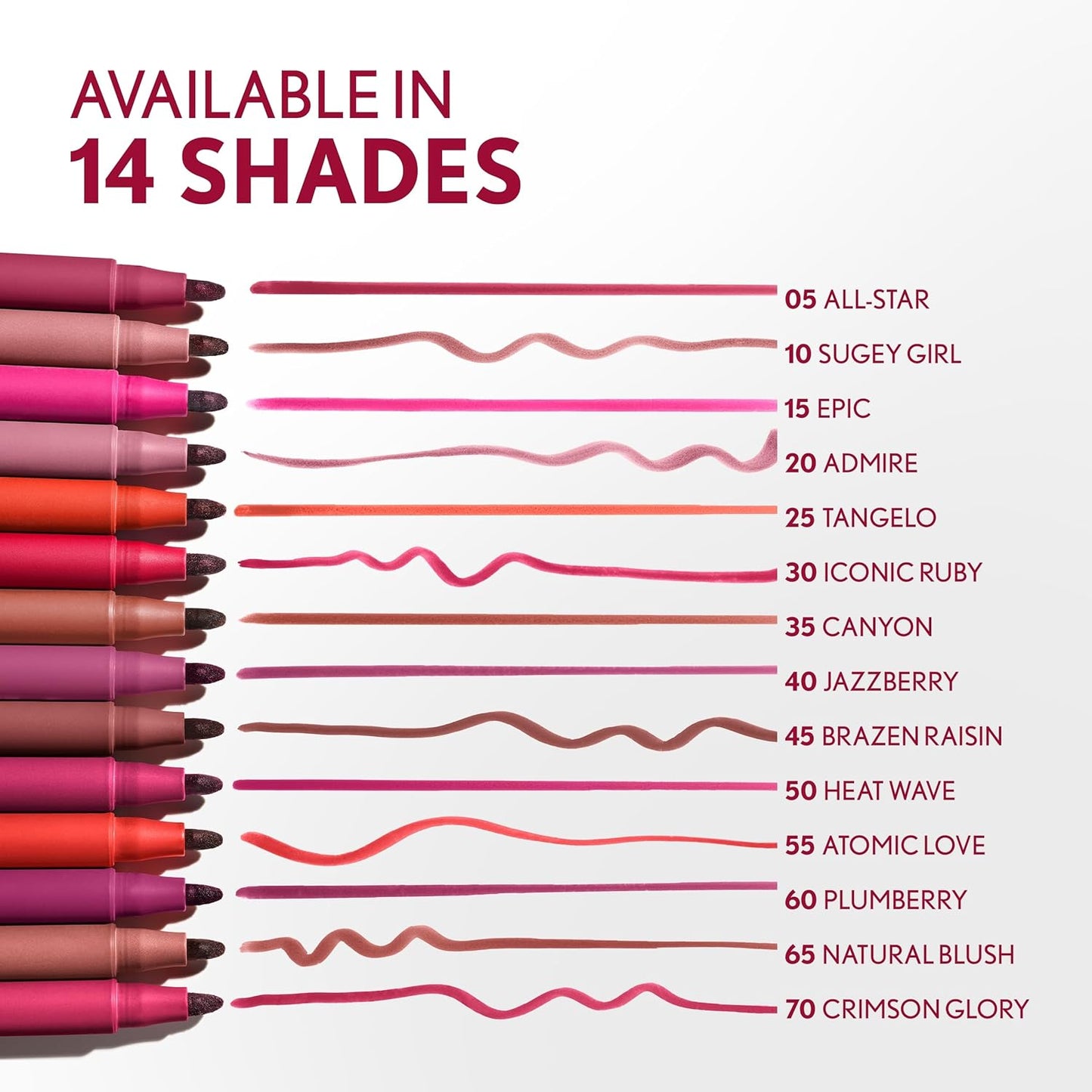 COVERGIRL Outlast, 70 Crimson Glory, Lipstain, Smooth Application, Precise Pen-Like Tip, Transfer-Proof, Satin Stained Finish, Vegan Formula, 0.06oz