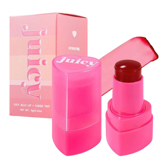 Cooling Water Jelly Tint Stick，Multi-Use Juicy Love Blush, 3-In-1cheek Blush & Eyeshadow & Lip Tinted Long-Lasting Moisture Stick，Bouncy Jelly Texture，Creates A Moist Watercolor Effect (#03, 0.32oz)