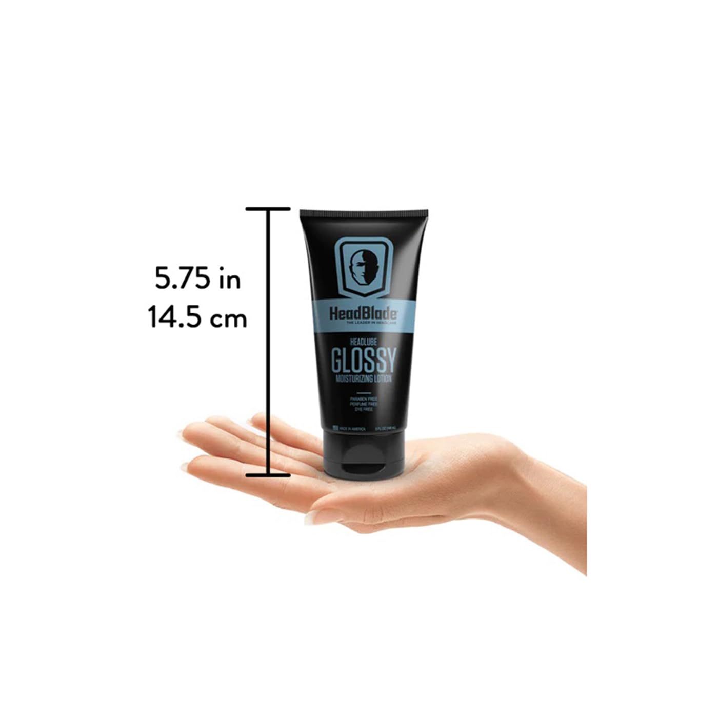 HeadBlade HeadLube Glossy Aftershave Moisturizer Lotion for Men (5 oz) - Leaves Head Shiny and Grease-Free
