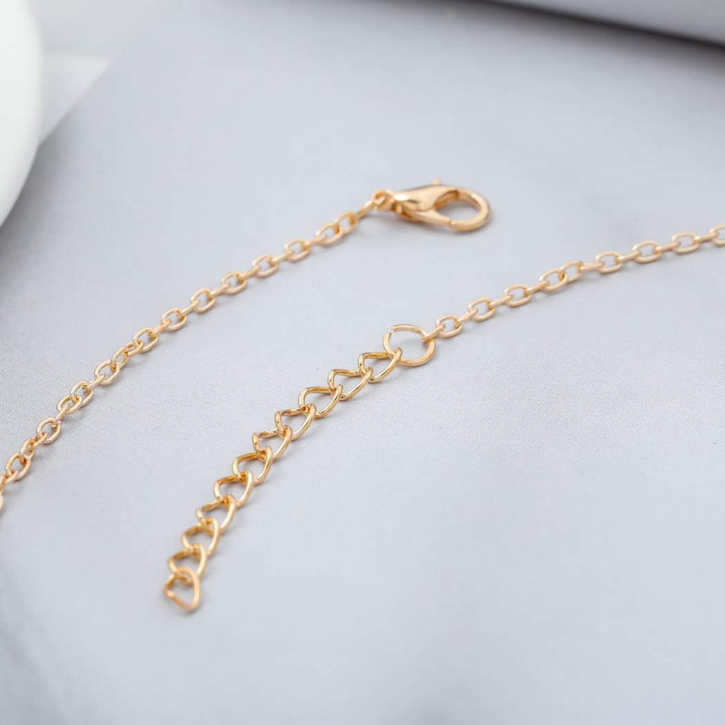 Jovono Boho Fashion Wave Pendant Necklaces Dainty Necklace Chain Jewelry for Women and Girls