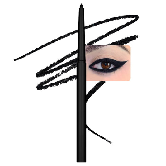 evpct Black Eyeliner Pencils for Eyes, Black Colored Eye Liner Pencil Pen Makeup Waterproof Smudge Proof, Colored Gel Waterline Eyeliner Liquid, Face Eye Paint Stick Lipstick Halloween Makeup 12