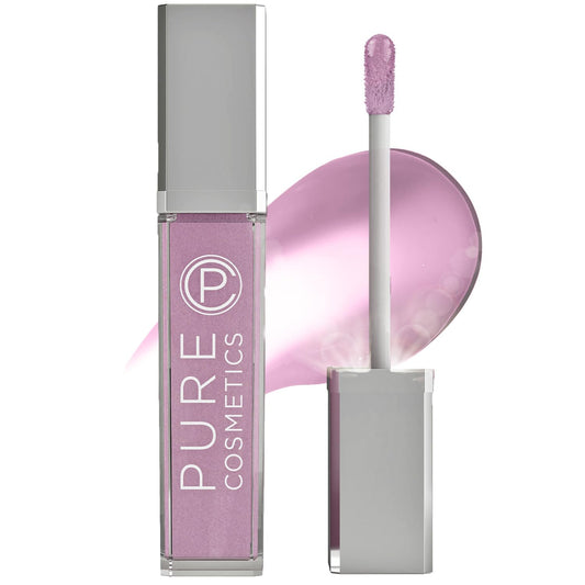 Pure Cosmetics Pure Illumination Lip Gloss - LED-lit Applicator w/Side Mirror - Non-Sticky, Moisturizing & Hydrating Lip Glosses - Soothes & Protects Dry Chapped Lips (Charmed)