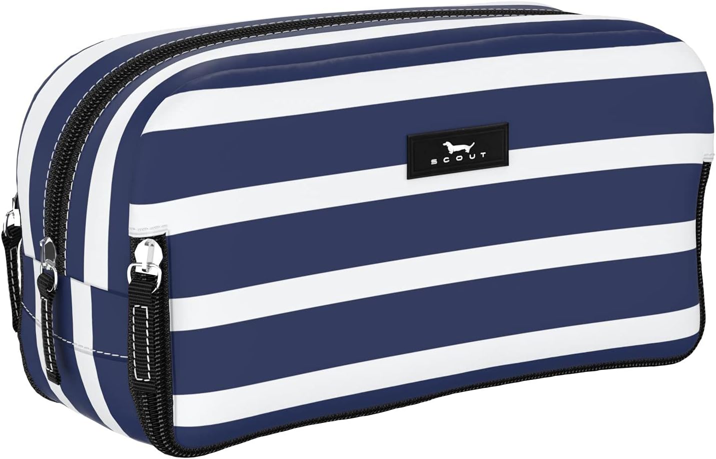 SCOUT 3-Way Toiletry Bag - Travel Makeup Pouch for Women with Three Zipper Compartments - Stands Upright, Wipes Clean