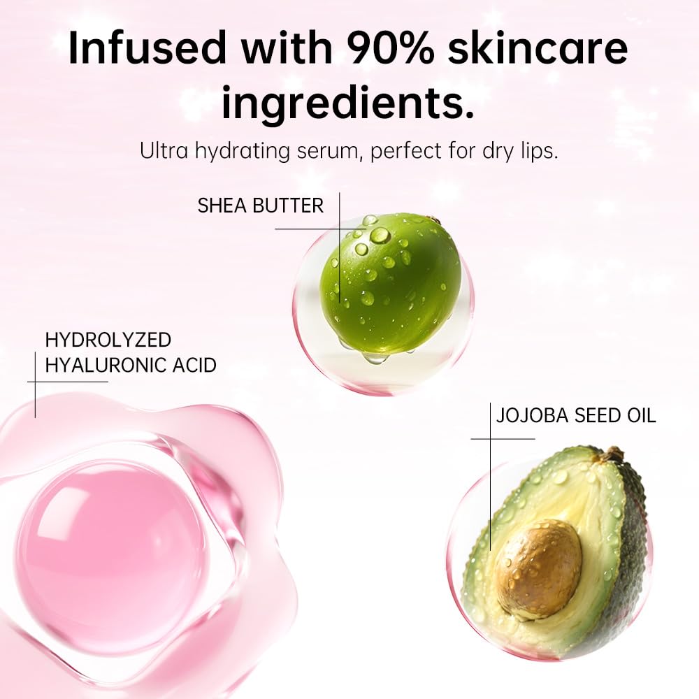 Catkin Lip Plumper Gloss, Tinted Lip Serum with Hyaluronic Acid & Jojoba Oil, Non-sticky Volumizing Hydrating Formula for a High Shine Maximum 3D Look, Plump & Soft Lips 0.12 Fl Oz - C09 Cherry Ruby