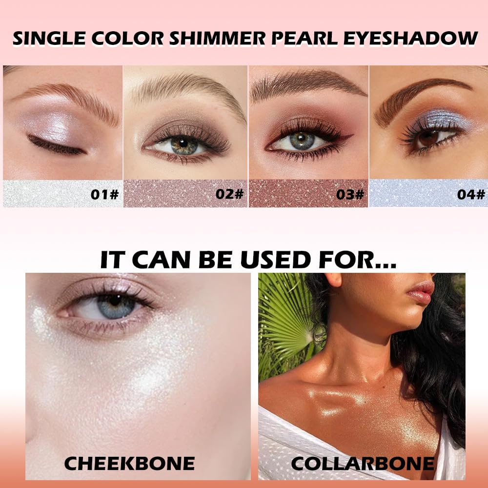 Red Brown Shimmer Single Eye Shadow Palette Makeup with Mirror,Neutral Powder Monochrome Eyeshadow for Older Women,Waterproof Long Lasting Naturing-Looking sombras para ojos