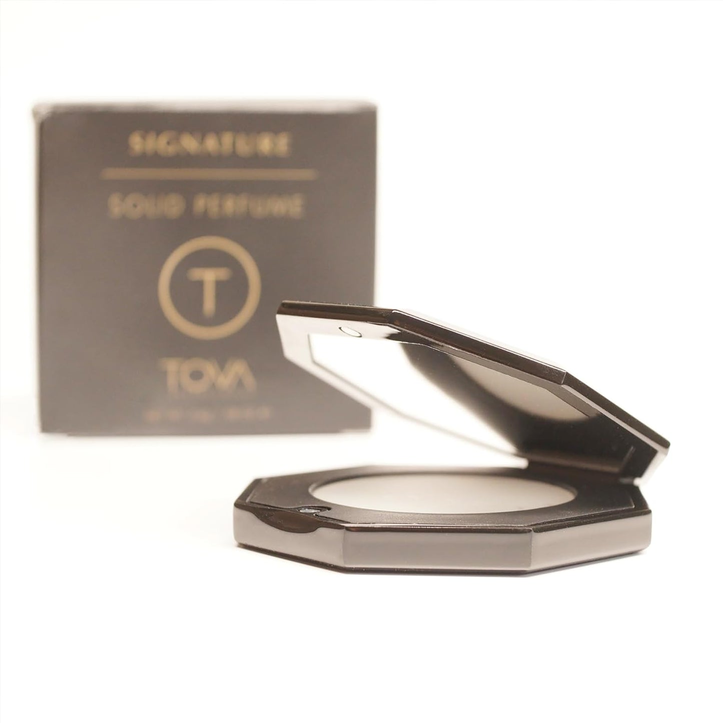 Tova Signature Solid Perfume Compact – Pocket Perfume Dab-On for Women – Bergamot Jasmine Musk – USA-Made & Cruelty-Free – 2.4 g