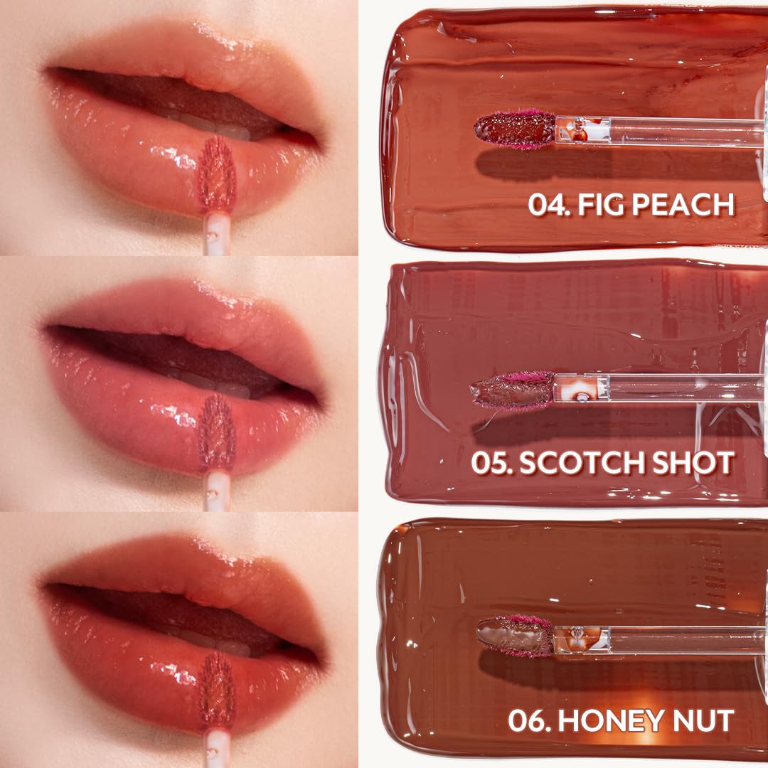 TIRTIR Waterism Tinted Lip Gloss #08 Summer Pumpkin, 0.14 Fl Oz – Kiss Ready Lipgloss, 12H Long Lasting Non Sticky Natural Tinted Glow Korean Multiuse Cheek and Lip Tint for Women gift