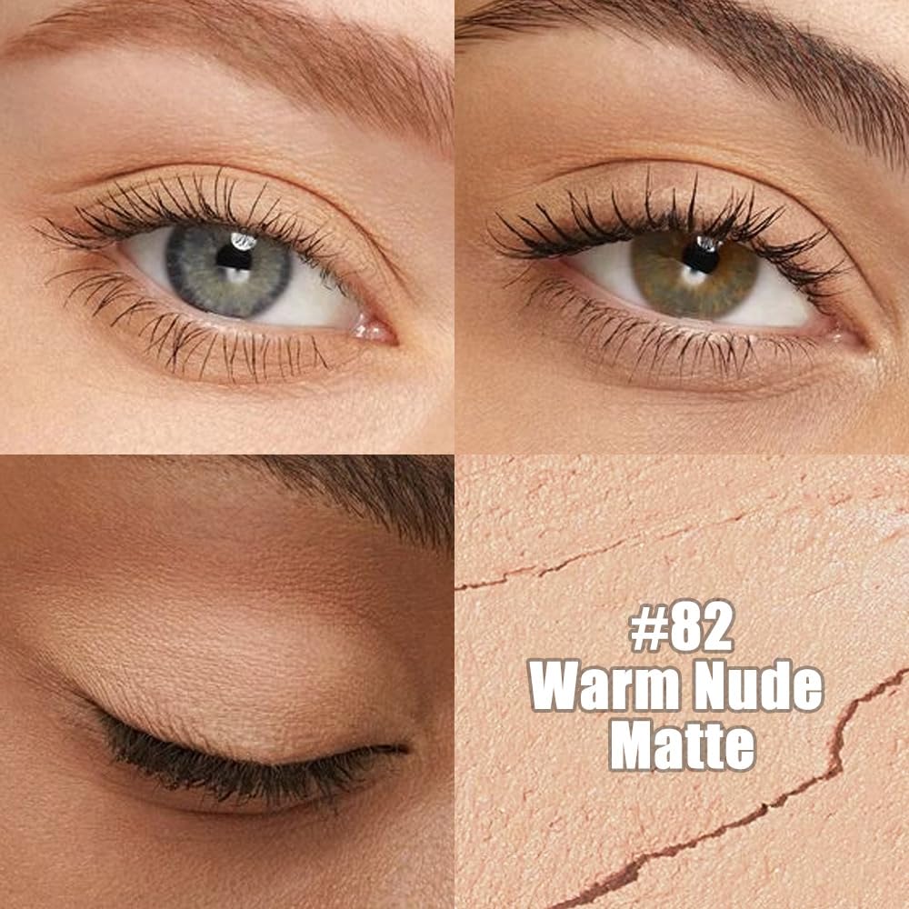 Kaely Cream Eye Shadow Sticks, Warm Nude Matte Eyeliner Pencil Eyeshadow Palette Makeup, Eye Highlighter Brightener Stick for Older Women Waterproof Pigmented, sombras para ojos, New-82