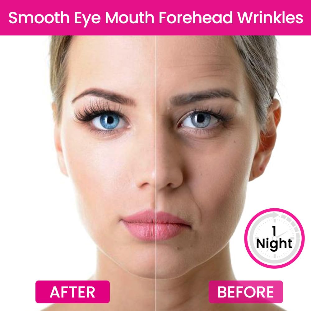 Kaely 192 Pcs Wrinkle Patches for Face Overnight, Silicone Scar Tape for Wrinkles Forehead, Face Tape for Wrinkles Overnight Sleeping Lifting Sagging Skin, Smile Line Facial Smoothing