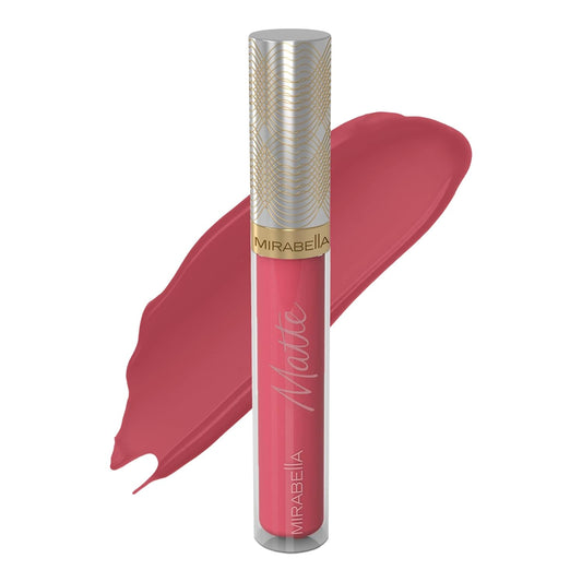 Mirabella Luxe Advanced Formula Matte Lip Gloss, Richly Pigmented Long-Wear and Full-Coverage Liquid Lipstick, Matte Lipstick for Women Stays Put and Won't Dry or Crack Lips, Heartbreaker