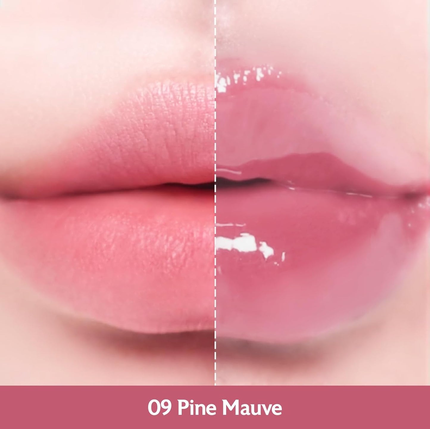 MILKTOUCH Jelly Fit Lip Tint (09 Pine Mauve) with Cooling Plumping Effect and Water-Based Non-Sticky Texture | Long Lasting Korean Beauty Lipstain Tinted Gloss Oil Brown K Makeup