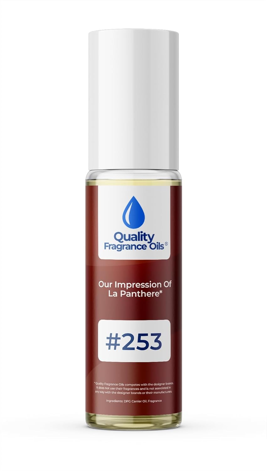 Quality Fragrance Oils' La Panthere for Women Impression #253 | Long-Lasting Perfume Oil, Alcohol-Free, Strong Scent, 10ml Roll-On | Affordable Alternative to Designer Fragrances