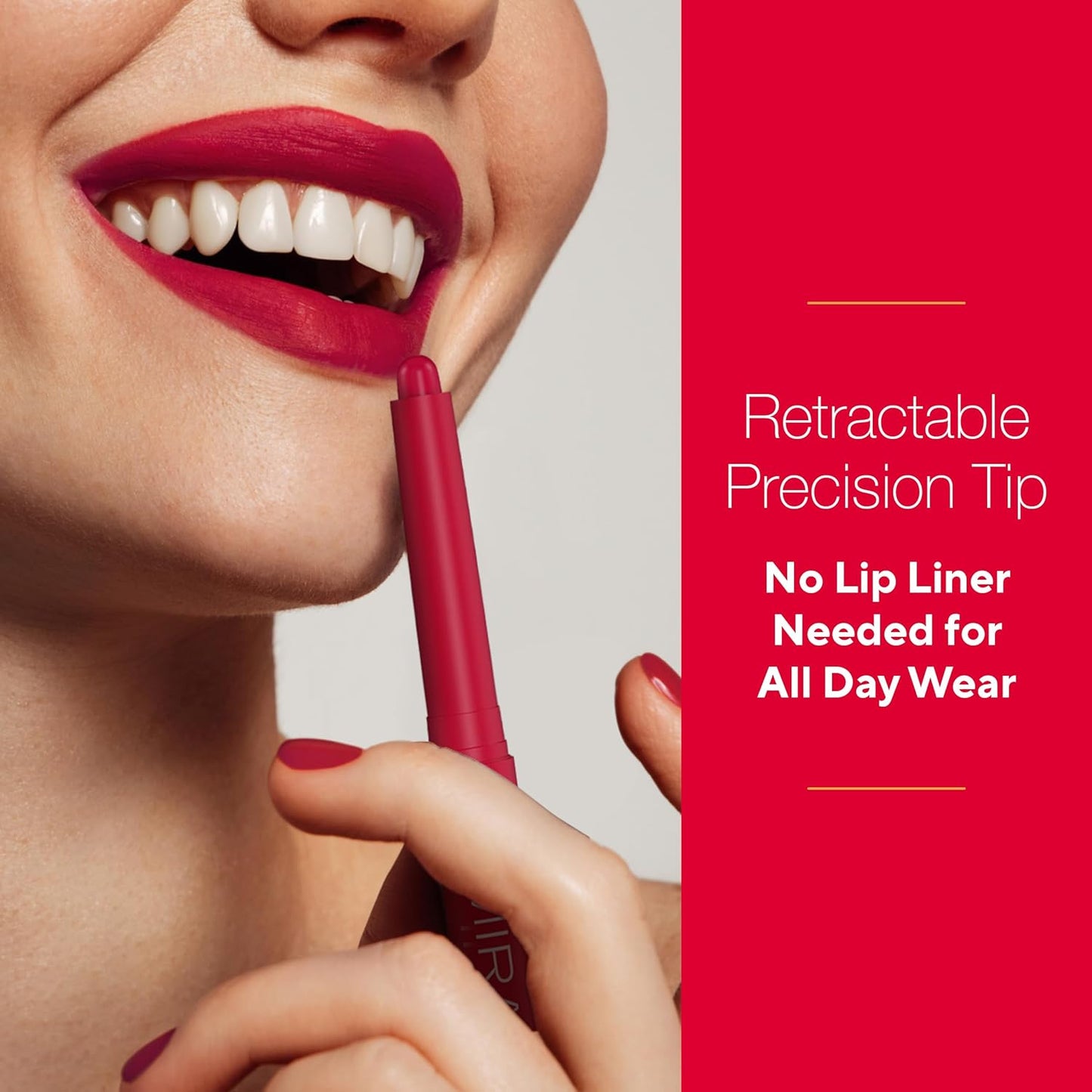 Mirabella - Velvet Matte Lip Crayon, Retractable Highly-Pigmented 2-in-1 Makeup, Long-Lasting Hydrating Lipstick Crayon + Lip Liner, Moisturizing Cream-to-Matte Lipcare Formula, Nearly Nude