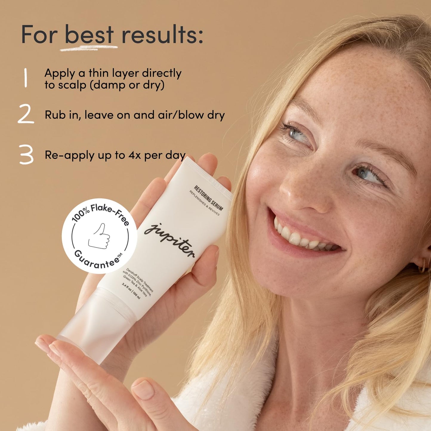 Jupiter Restoring Scalp Serum - Soothing Anti-Dandruff Serum for Men & Women for Flaky, Oily, & Dry Scalp - Restores Barrier and Reduces Breakage & Flakes - Color-Safe, Sulfate-Free, Paraben-Free