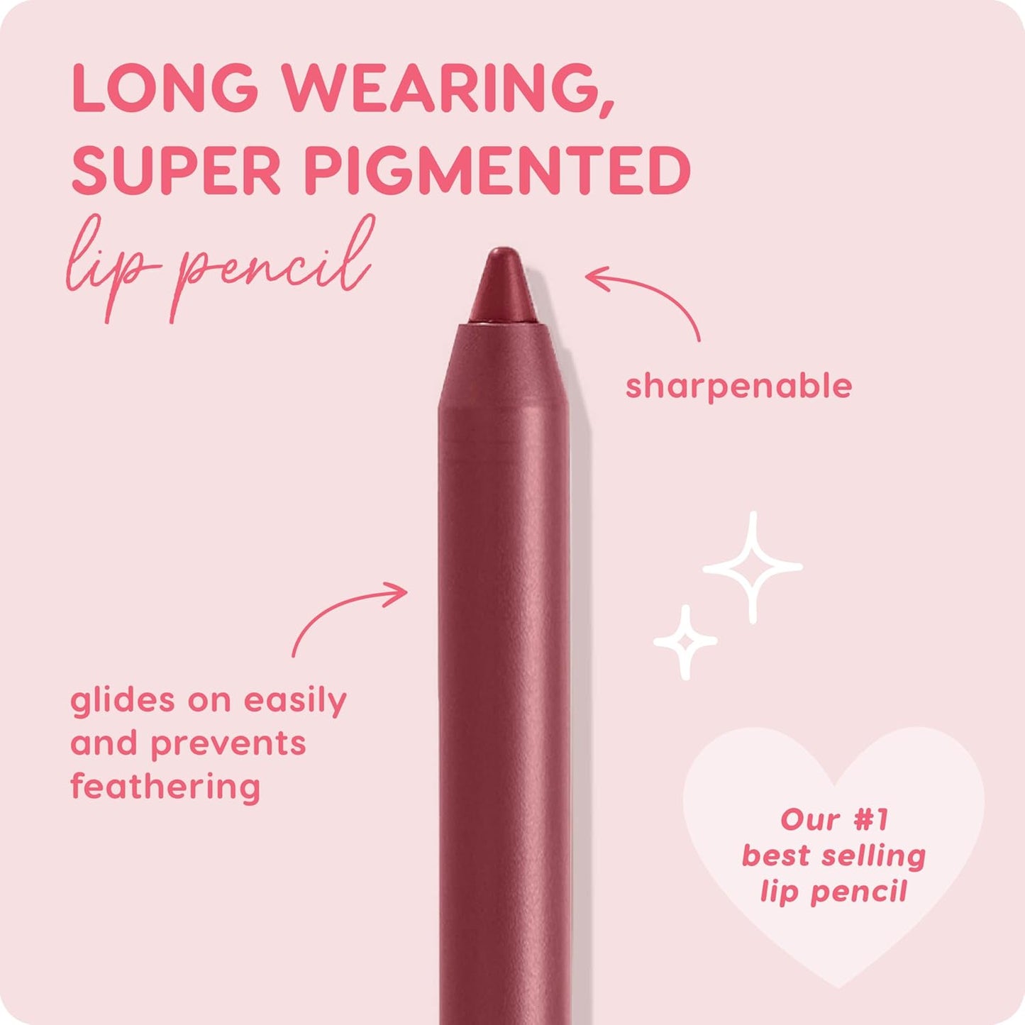 ColourPop Lippie Lip Pencil - High-Pigment, Long-Lasting Lip Liner - Sharpenable Lip Liner Pencil for High-Impact Lip Color - Vegan, Cream Formula with Precise Application - Bounce (0.04 oz)