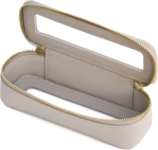 Popvibe Clear Makeup Bag Travel Cosmetic Case Transparent Toiletry Bag with Zipper, Portable Make Up Organizer Traveling Compact Car Bag for Essentials