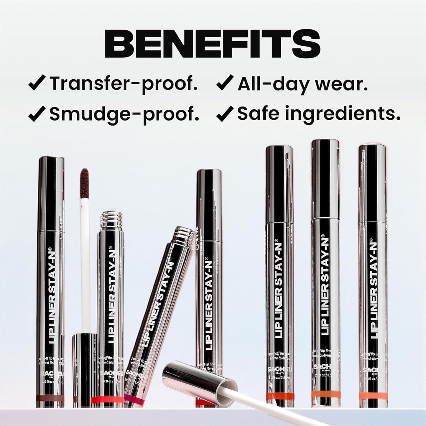 Sacheu Lip Liner STAY-N & Lip Elixir Bundle — Long Lasting Matte Lip Tattoo, Transfer Proof Lipstain Infused with Hyaluronic Acid & Vitamin E, for All Skin Types — RED-Y OR NOT