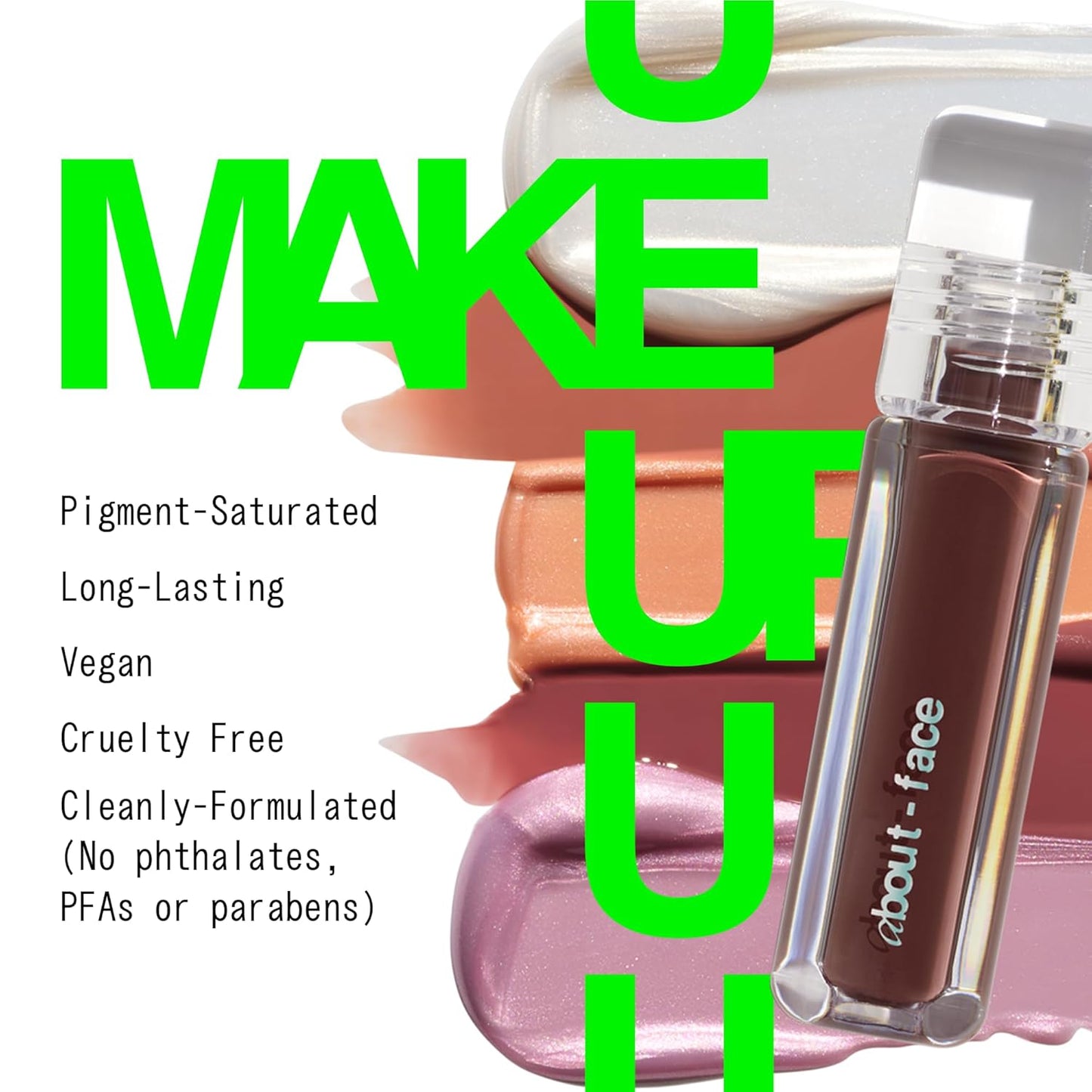 about-face Light Lock Lip Gloss Scorcher – Non-Sticky, High-Shine Lip Oil Gloss with Coconut Oil, Peppermint & Lavender – Vegan, Cruelty-Free, Clean Beauty – 0.21 oz (Cinnamon)