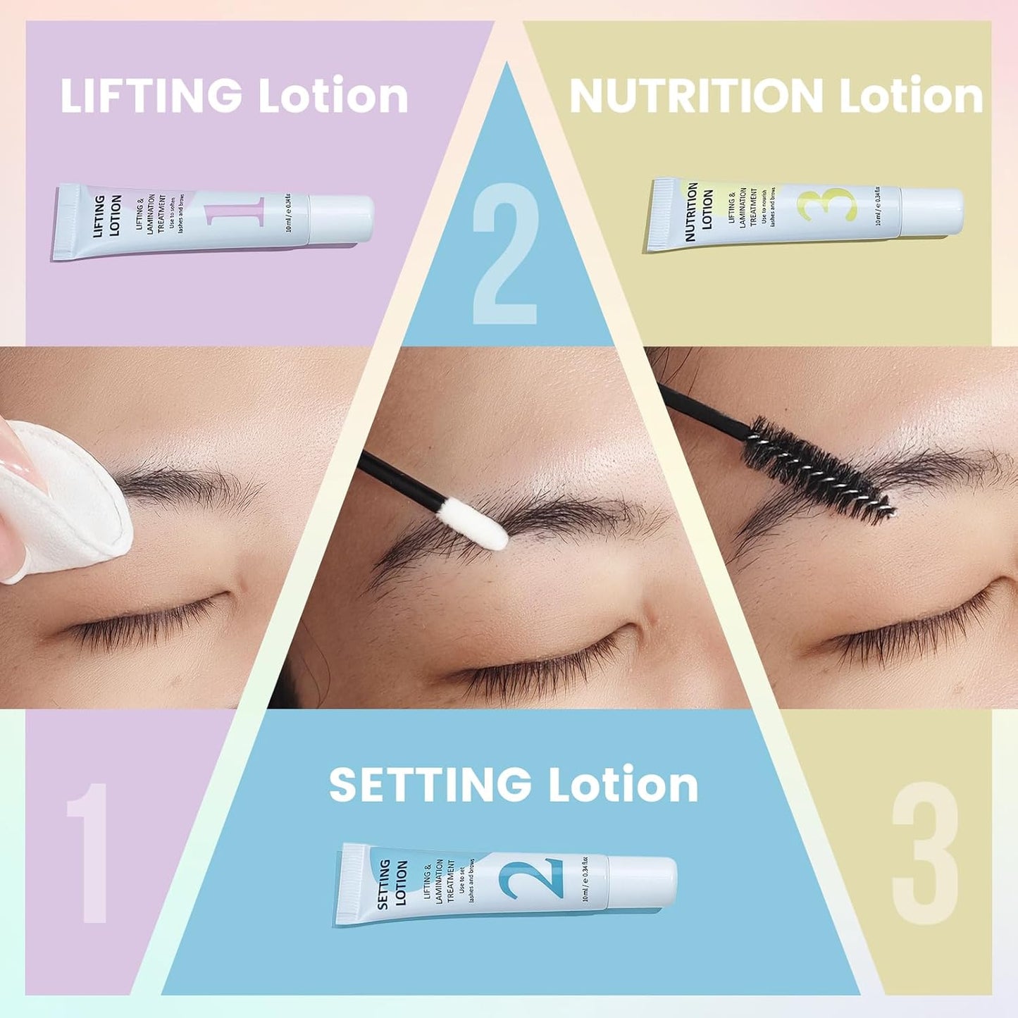 PERMANIA Brow Lamination Kit, Tube Design Instant Perm for Fuller & Thicker Eyebrows Salon Result lasts 4 weeks