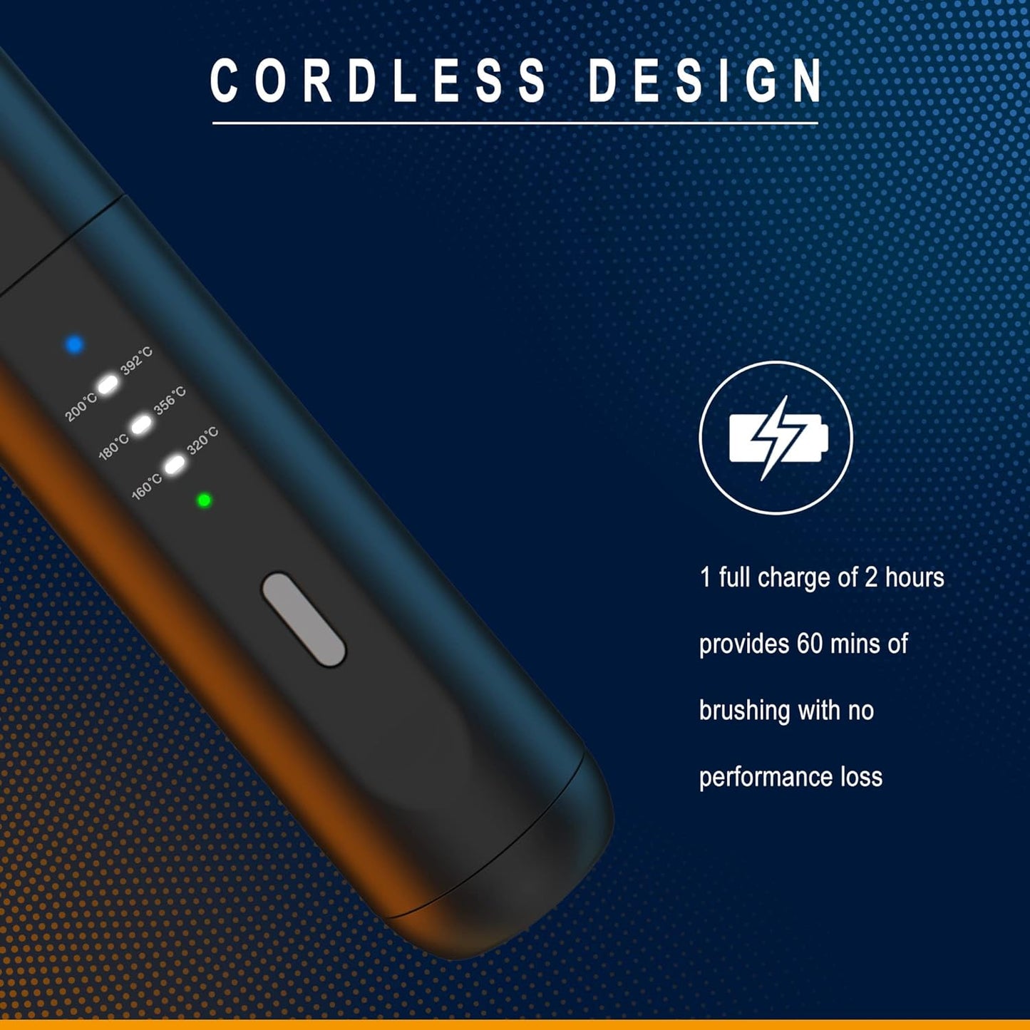 VIKICON Beard Straightener for Men: Cordless Heated Beard Brush for Men, Electric Hot Comb, Anti-Scald Mini Straightening Brush for Beard Grooming, Portable for Travel and Home Use, Gifts for Him Dad