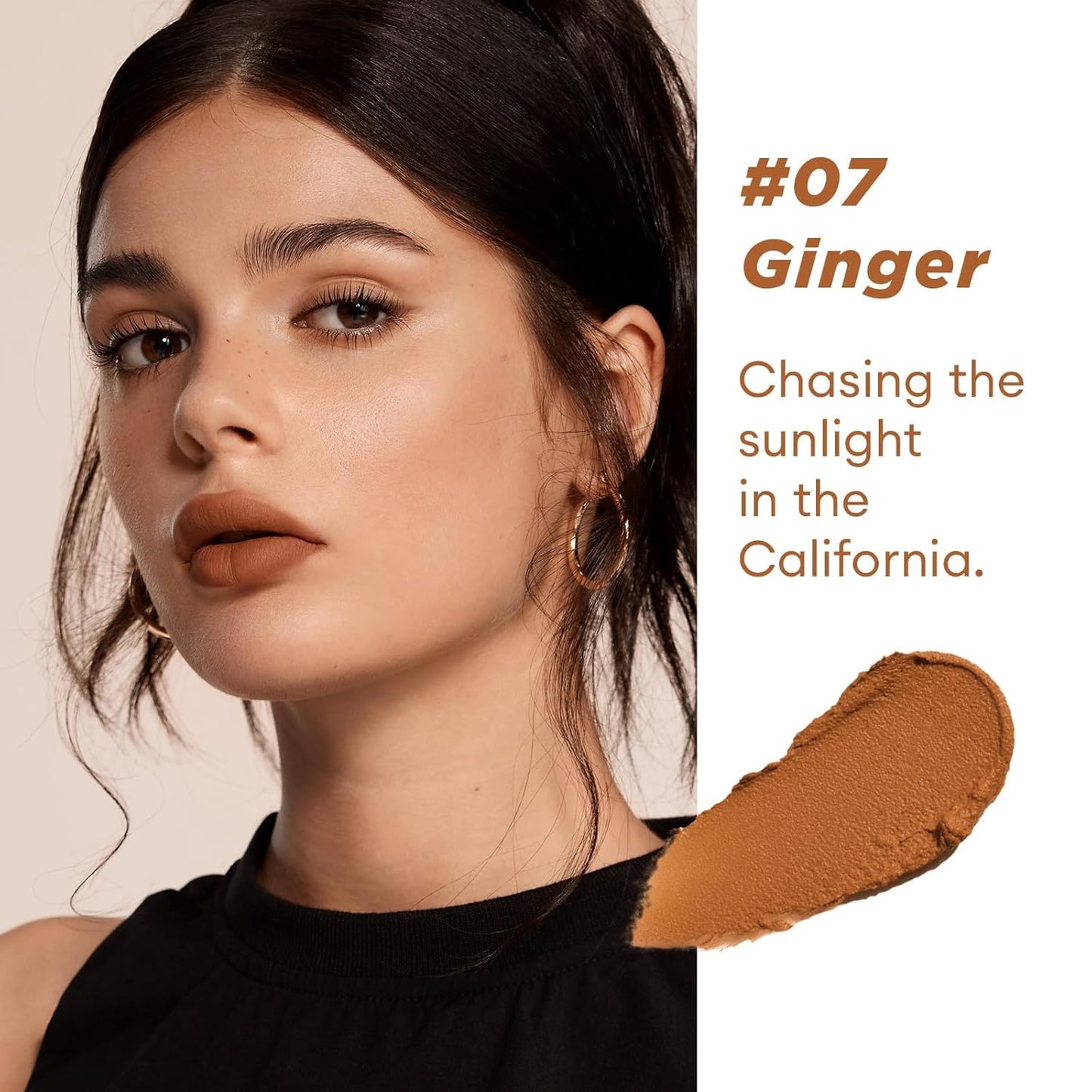 ITY Velvet Matte Finish Lip Stain-Mousse Textured Lip Clay, Red Shade, Conceals Lip Lines, Rich Pigment Lip Tint Lipsticks,0.14 oz (4g) in Truffle, Ginger.