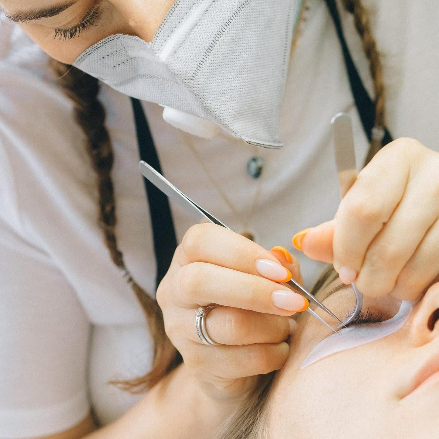 100 Pairs Under Eye Patches, Isolation Eyelash Extension Pads, Under Eye Gel Pads for Pro Salon and Individual, DIY Lashes Extension Supplies (Blue)