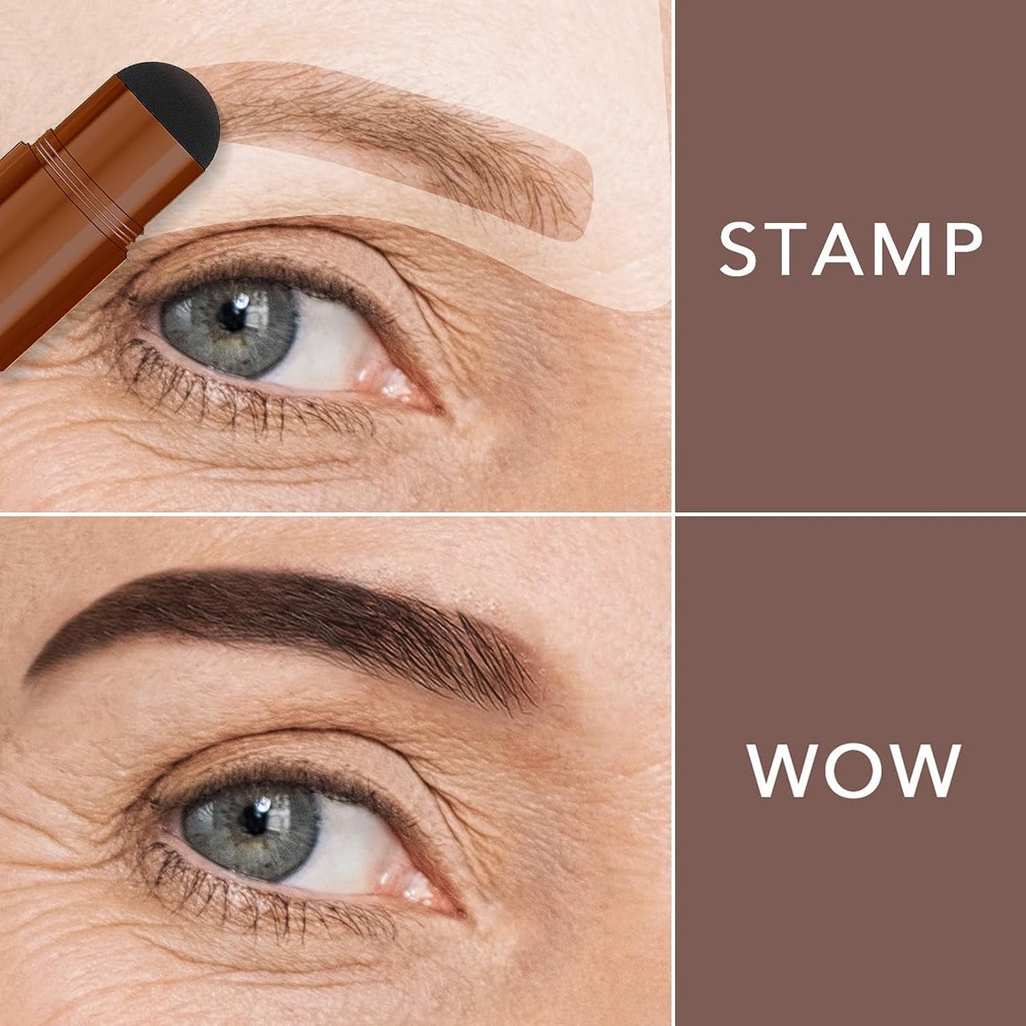 Eyebrow Stencils, ALLROSE Eyebrow Stamp Stencil Kit Perfect Eyebrow Waterproof Eye Brow Stamp Stencil Kits, Eyebrow Kit for Women with 20PCS Brow Shaping Kit Eyebrow Tinting Kit, Black Brown