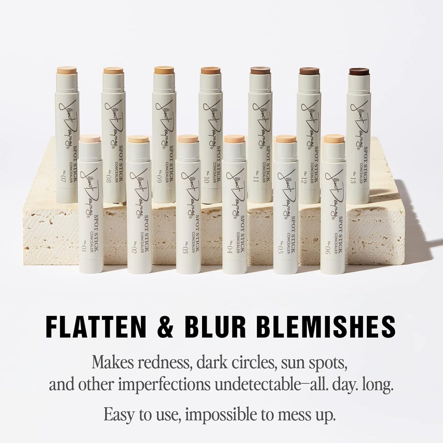 Jillian Dempsey Spot Stick Concealer | Easy Blending Matte Concealer for Blemishes & Uneven Skin Tones | Shade No. 11: Deep with Olive Undertones