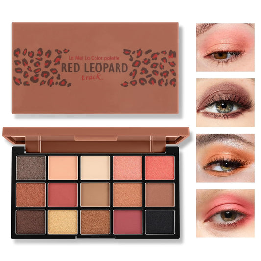 Boobeen 15 Colors Eyeshadow Palette, Highly Pigmented Matte and Shimmer Eye Shadow (with smudger), Soft Powder Eye Makeup Palette for Women and Girls, Create Flawless Glam Eye Looks