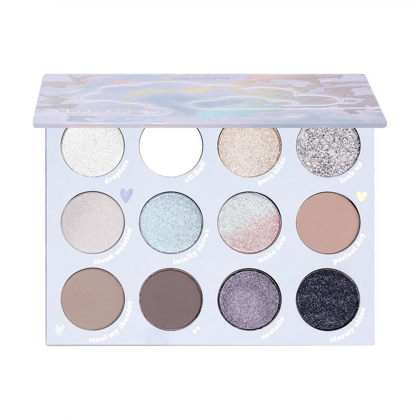 ColourPop Eyeshadow Palette - Eye Makeup Palette with Matte, Metallic, Matte Sparkle & Glitter Finishes - High-Pigment Eye Makeup with a Long-Wearing Formula - Cloud 9 (0.49 oz)