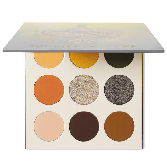 Juvia's Place Palette The Nomad - Marigold, Shimmering Honey, Deep Merlot, Shades of 9, Deep Merlot, Pigmented Makeup Palette Eye Color & Shine