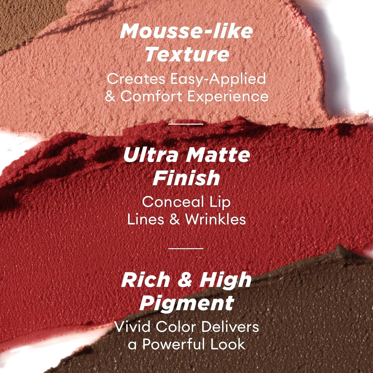 ITY Velvet Matte Finish Lip Stain-Mousse Textured Lip Clay, Conceals Lip Lines, Rich Pigment Lip Tint Lipsticks,2 Pack, 0.14 oz (4g) in Ruby, Radiance