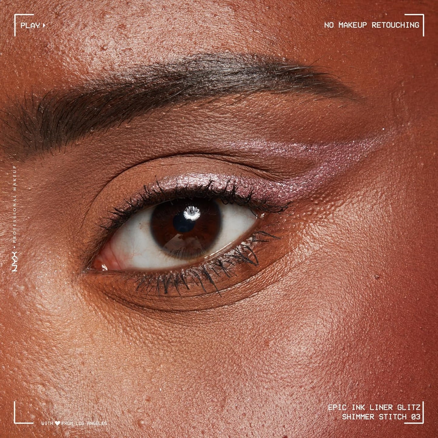 NYX PROFESSIONAL MAKEUP Epic Ink Glitz Liner, Waterproof Metallic Liquid Eyeliner with Vegan Formula - Shimmer Stitch (Shimmer Mauve Purple)