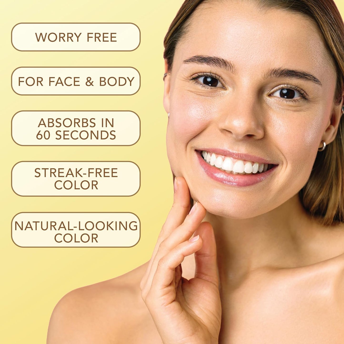 Jergens Natural Glow Hydra Gel Moisturizer, Gradual Tanning Lotion with Hyaluronic Acid, Hydrating Tanning Gel, Fragrance-Free Self Tanner, Medium to Deep Skin Tones 8.3 Fl Oz