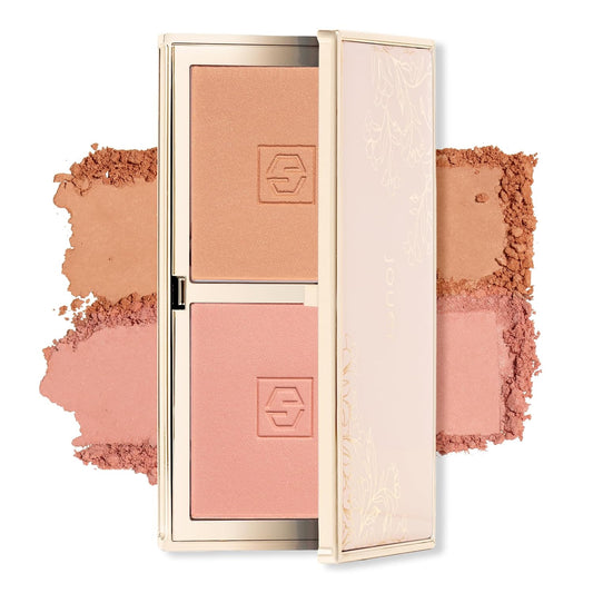 Jouer Blush Bouquet Duo 2 Shade Blush Palette High Pigment Powder Natural Flush Beauty Cosmetics Vitamin E Talc-Free Paraben, Gluten & Cruelty Free