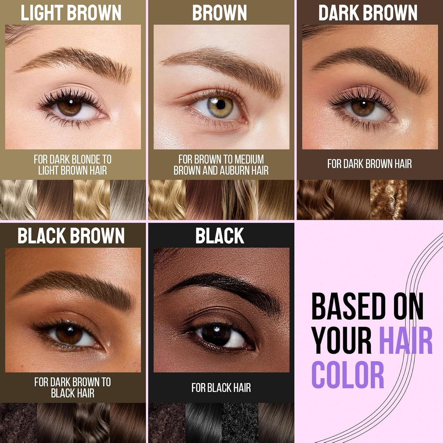 iMethod Eyebrow Pen and Eyebrow Gel - Eyebrow Pencils for Women with 4-Fork-Tip & Brow Gel Clear, Magical 2-in-1 Dual-Ended Brow Pen for Fuller-Looking Defined Brows, Stay All Day, Black