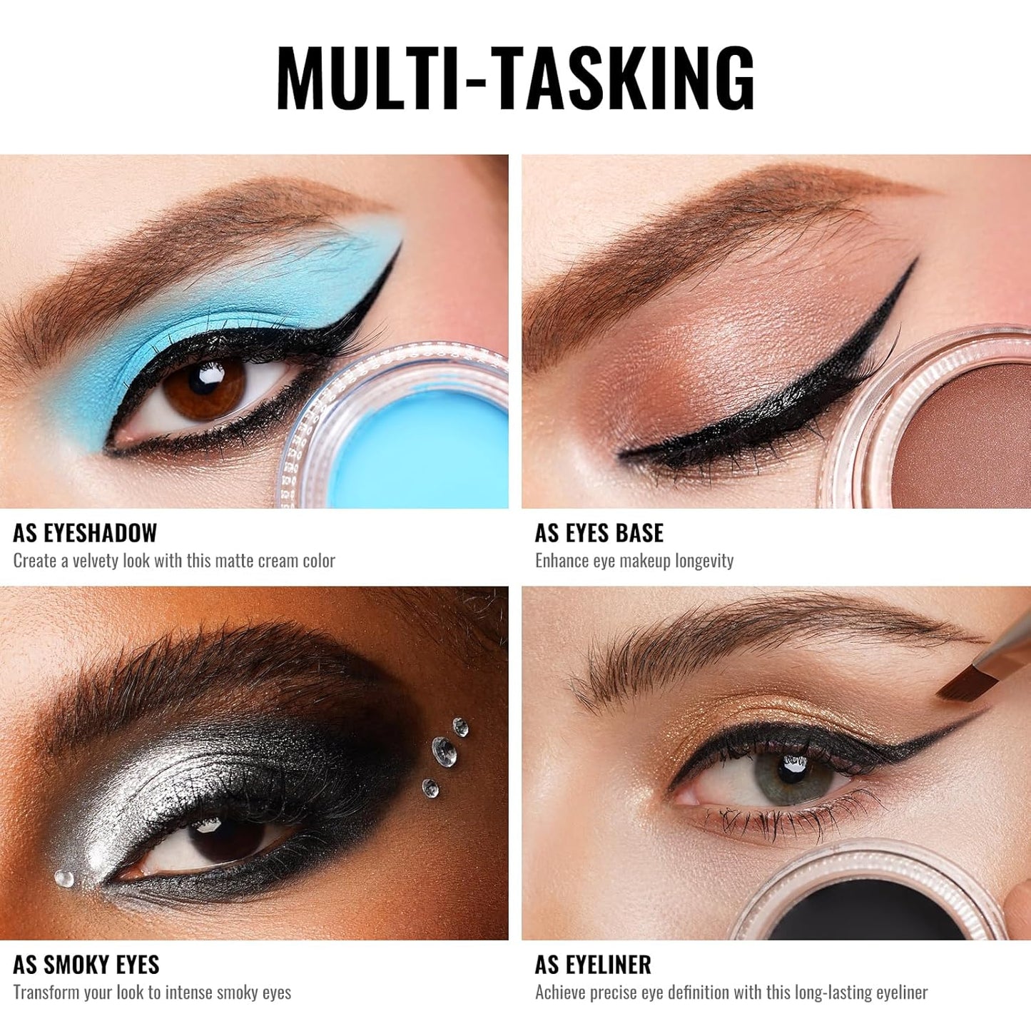 Oulac Matte Eyeshadow 3-in-1 Eyeshadow Eye Primer&Eyeliner Highly Pigmented Waterproof Smudge-proof Long Lasting Wear Smooth&Blendable Formula for Natural Look,Vegan & Cruelty-Free,CM05