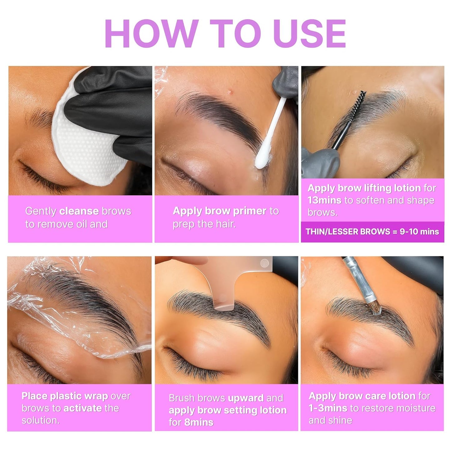 At Home Brow Lamination Kit - DIY Eyebrow Lamination Kit Professional Eye Brow Perm Kit Instant DIY Eyebrow Lift Kit for Fuller Thicker Brows Lasts For Upto 8 Weeks