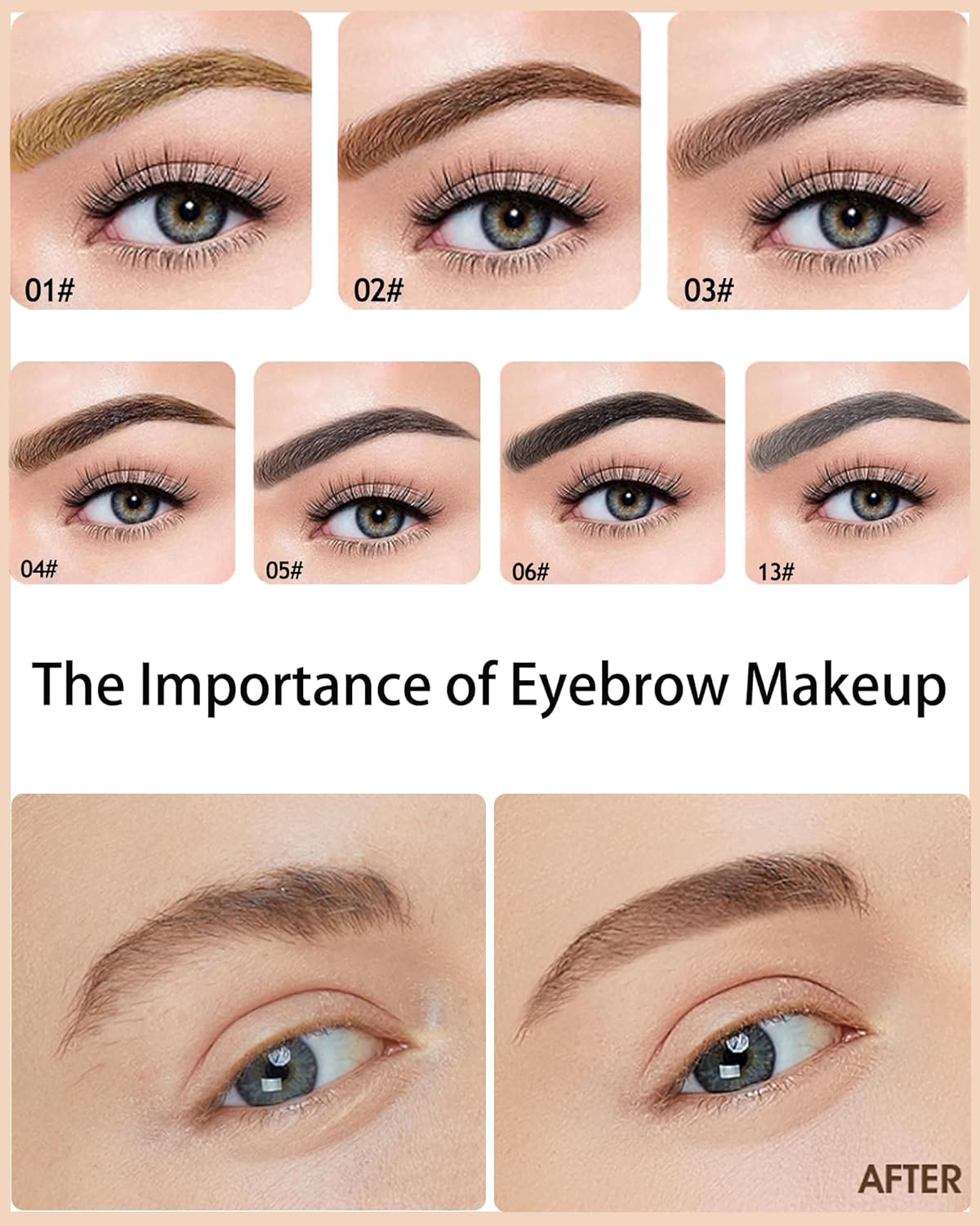 Tinted Eyebrow Gel- 1Pcs Long Lasting Waterproof Grey Tinting Eye Brow Glue,Gray Brow Filler,Brow Fast Sculpt,Fill in Eyebrows and Cover White Hairs,Mother's Day Eye Makeup Gift for Women Mother-#13