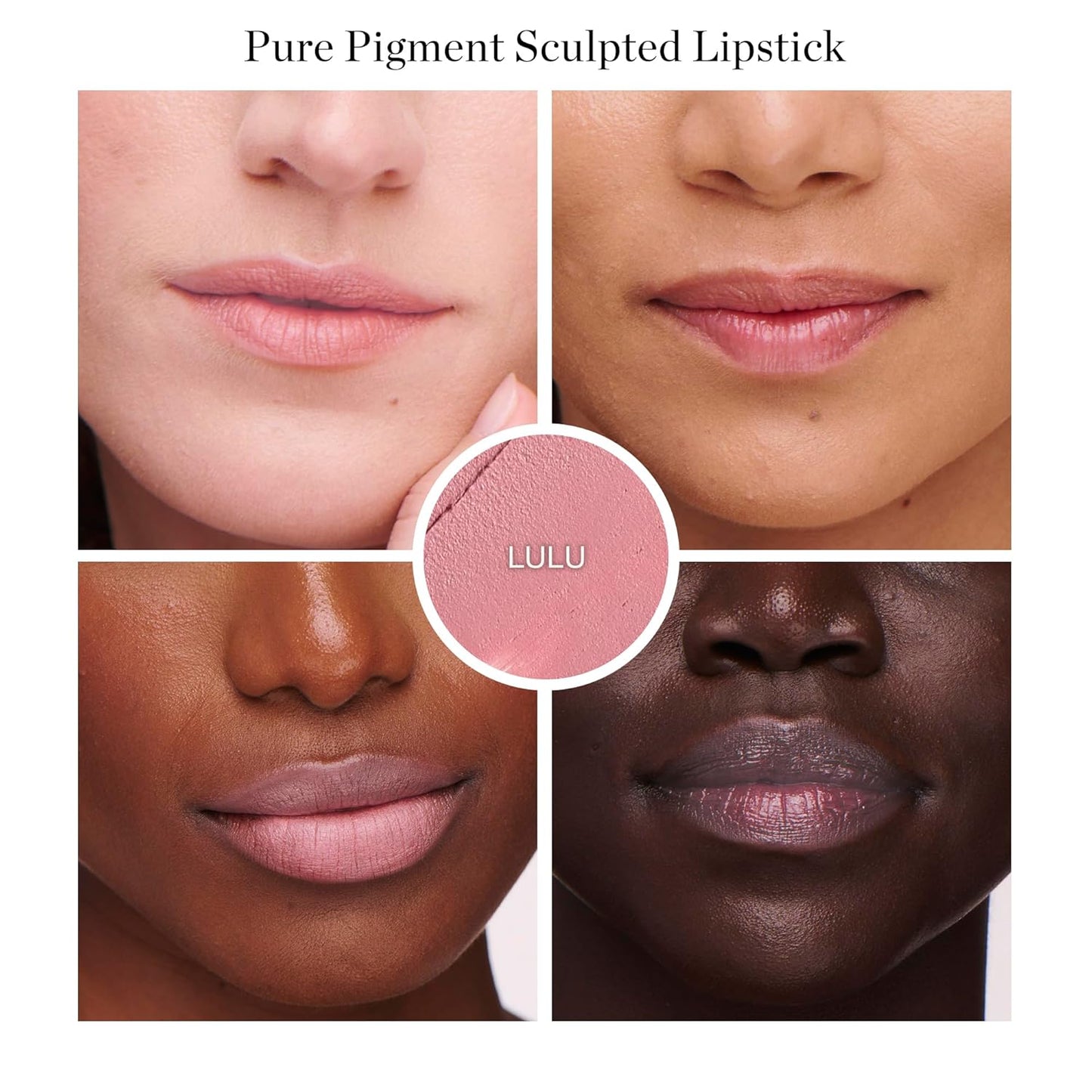 Ogee Full Bloom Sculpted Lipstick (Lulu - White Pink) - Long Lasting Organic Lipstick with Jojoba Oil & Micro Hyaluronic Acid - 70% Organic Ingredients & Made in USA