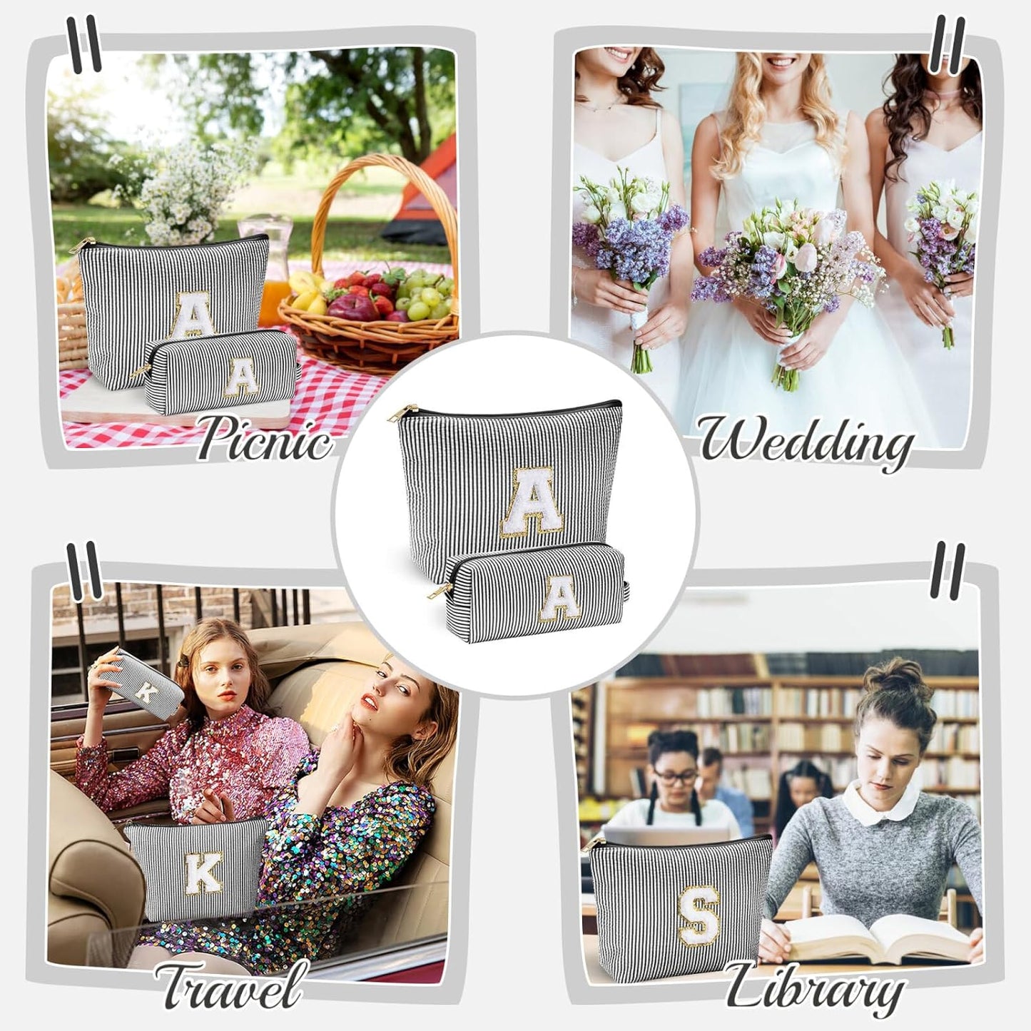 YOOLIFE Personalized Gifts for Women, Cute Travel Makeup Bag Daughter Niece Gifts Cosmetic Bag Skin Care Bag Sister Wife Friend Teacher Engagement Wedding Gifts for Women Mother'S Day Thank You Gift P