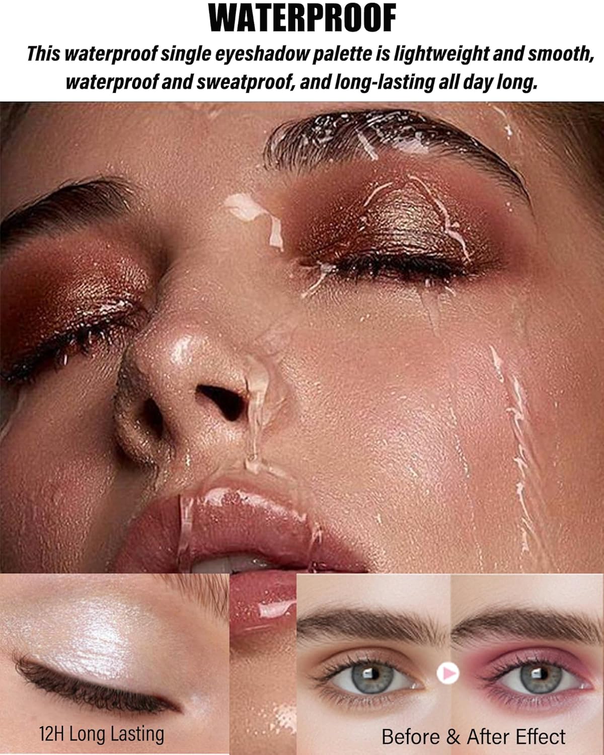 Single Matte Eyeshadow,Brown Eye Shadow Palette Makeup for Older Women, High Pigment Waterproof Nude Pressed Eye Shadows Brow Powder with Smooth Lightweight Powde,Blendable for Daily Eye Look-224