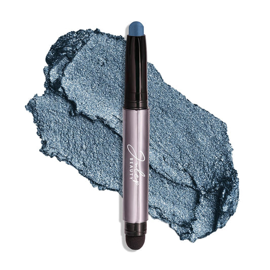 Julep Eyeshadow 101 Cream-to-Powder Waterproof Shadow Stick – Sapphire Shimmer – Long-Lasting, Crease-Proof, Jewel Toned Blue Shimmer Cream Eyeshadow with Built-in Smudger