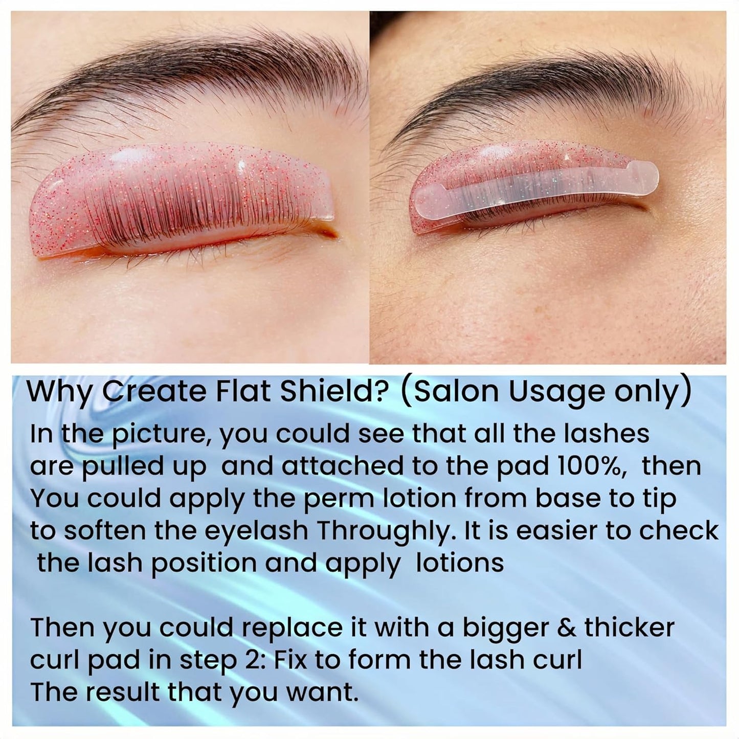 Korean Lash Lift Shields Asian Flat Shields 1mm Thin Lash Lift Pad For NO.1 Perm Soften Eyelashes Lash Lifting Pads For Salon Usage Flatter Rods For Perming Lashes Thoroughly (Gold)