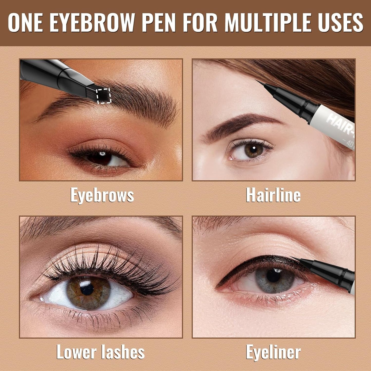 iMethod Eyebrow Pen - Eyebrow Pencil,2-in-1 Eyeliner Dual-Ended Microblading Eyebrow Pencil Long Lasting Waterproof Hair-Like Brow Pencil,with Eyebrow Brush,Eyebrow Pencils for Women,Blonde