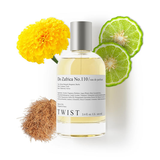 Twist Do Zafrica No. 110 - Eau De Parfum Inspired by Byrdo Bal d'Afrique, Long-Lasting Perfume For Women & Men, Paraben Free, Vegan, Clean Ingredients, Unisex, Fragrance - 100 ml | 3.4 fl. oz.